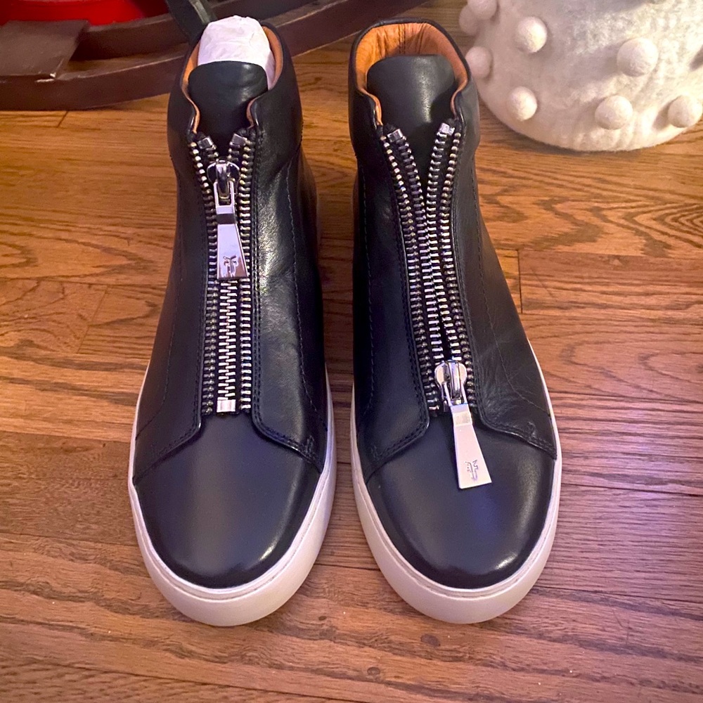 Frye Lena black high tops